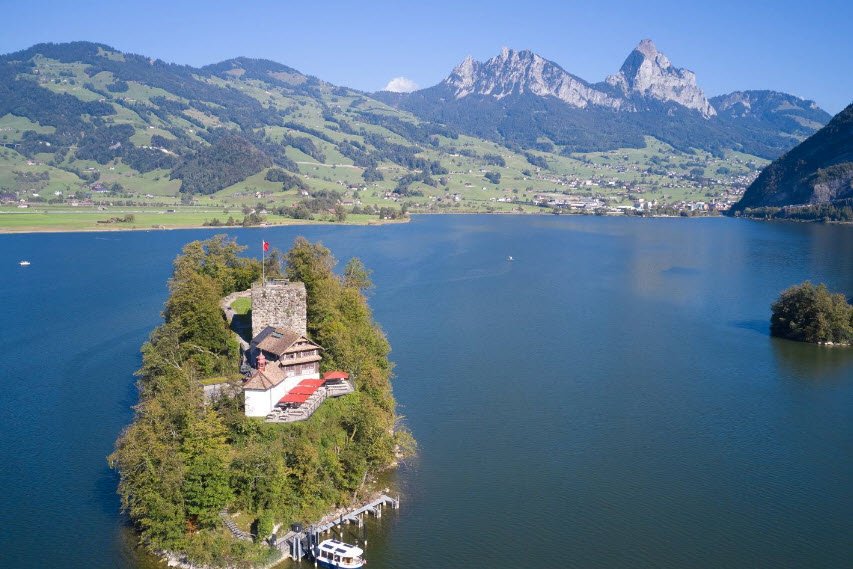 Burgruine Schwanau, Lauerz, Switzerland, Switzerland